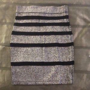 Black and silver skirt.